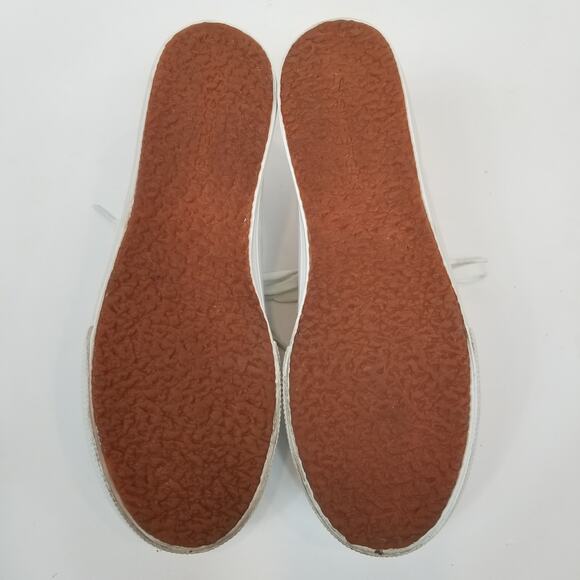 Superga Women's White Leather Platform Lace Up Sneakers Size 41.5 US 10 - Picture 8 of 10